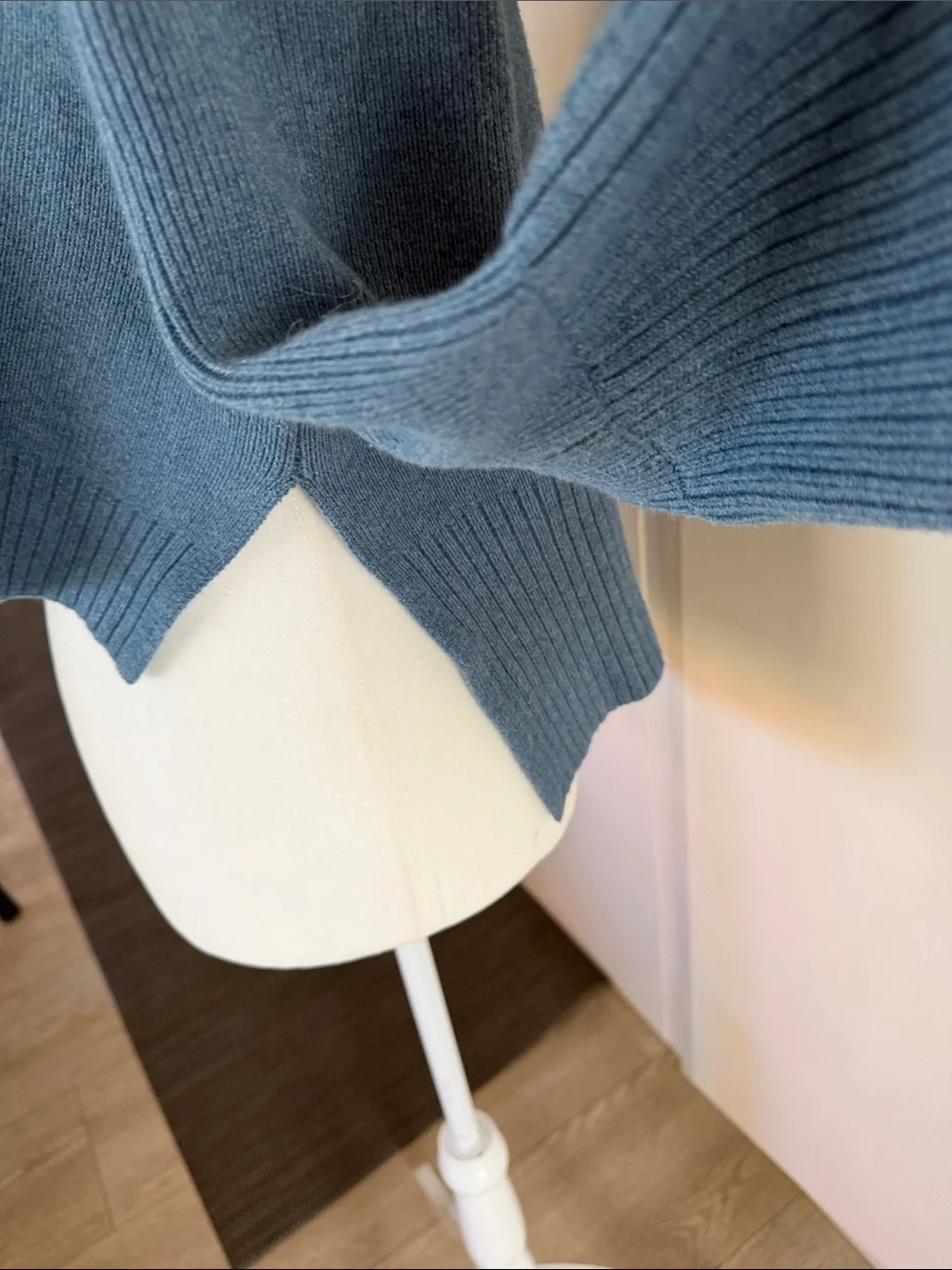 Live The Process V-Neck Cropped Sweater in Dusty Blue